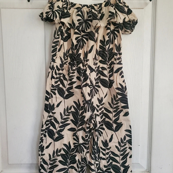 Janie and Jack marshmallow fluff palm floral jumpsuit, size 3 - Picture 3 of 5